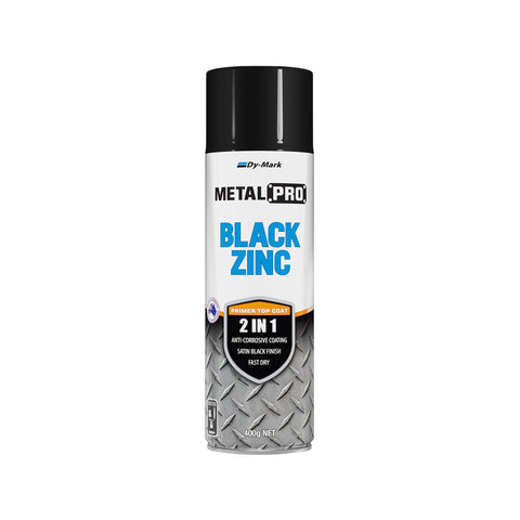 Dy-Mark 400g MetalPro Black Zinc Spray Paint Satin