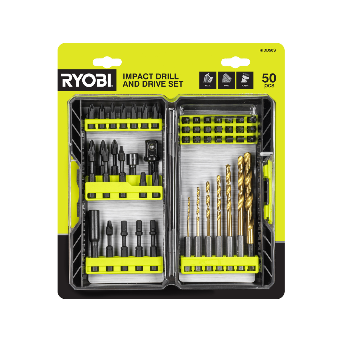 Ryobi 50 Piece Impact Drill and Drive Set