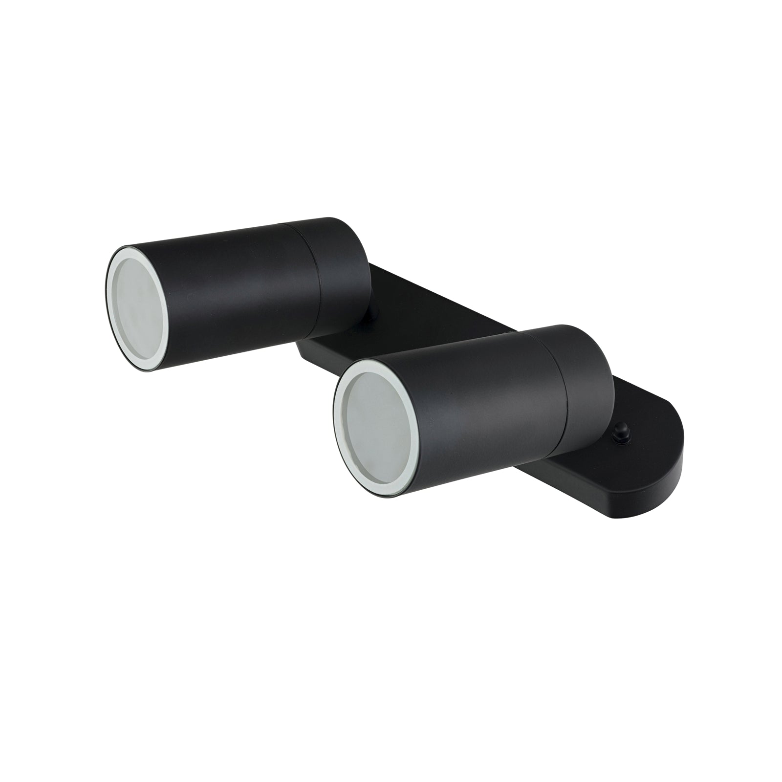 Brilliant Lighting Coolum Twin Black Outdoor Wall Light GU10 Stainless Steel 240V 19837/06