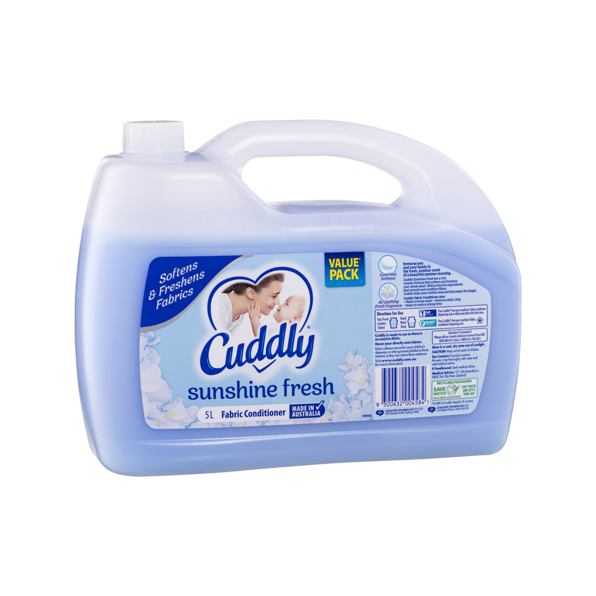 Cuddly 5L Sunshine Fresh Fabric Conditioner, Bulk Softener