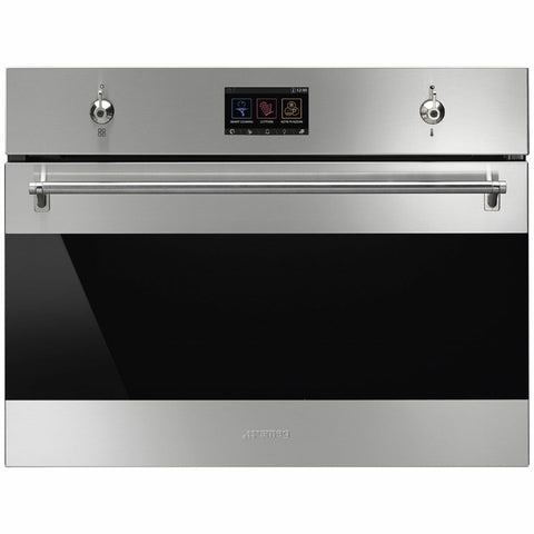 Smeg 45cm Classic Compact Combi Steam Oven - 50L, Vapour Clean, Temperature Probe, Smart Cooking - SFA4303VCPX