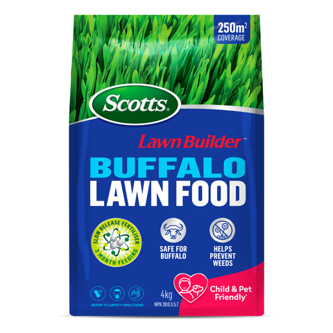 Scotts Lawn Builder Buffalo Lawn Food 4kg Granular Fertiliser 250m² - SuperSaverAU - view 1