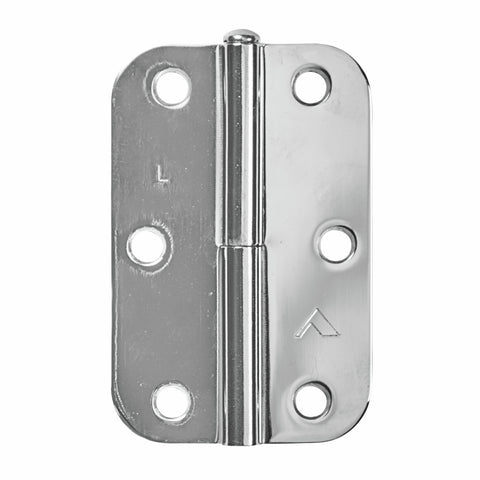 Pinnacle 90mm Chrome Plated Single Lift Off Radius Hinge - Left Hand