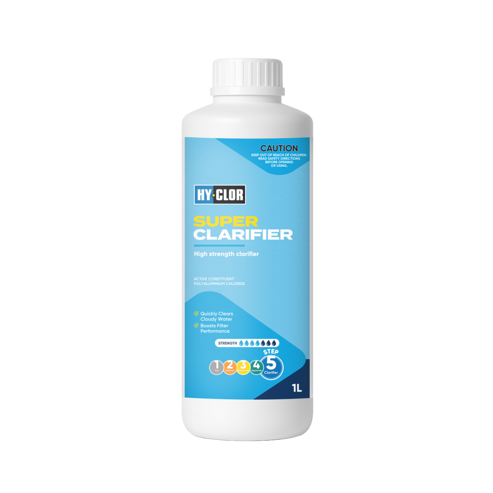 Hy-Clor CloudOut Super Clarifier 1L High-Strength Poly Aluminium Chloride