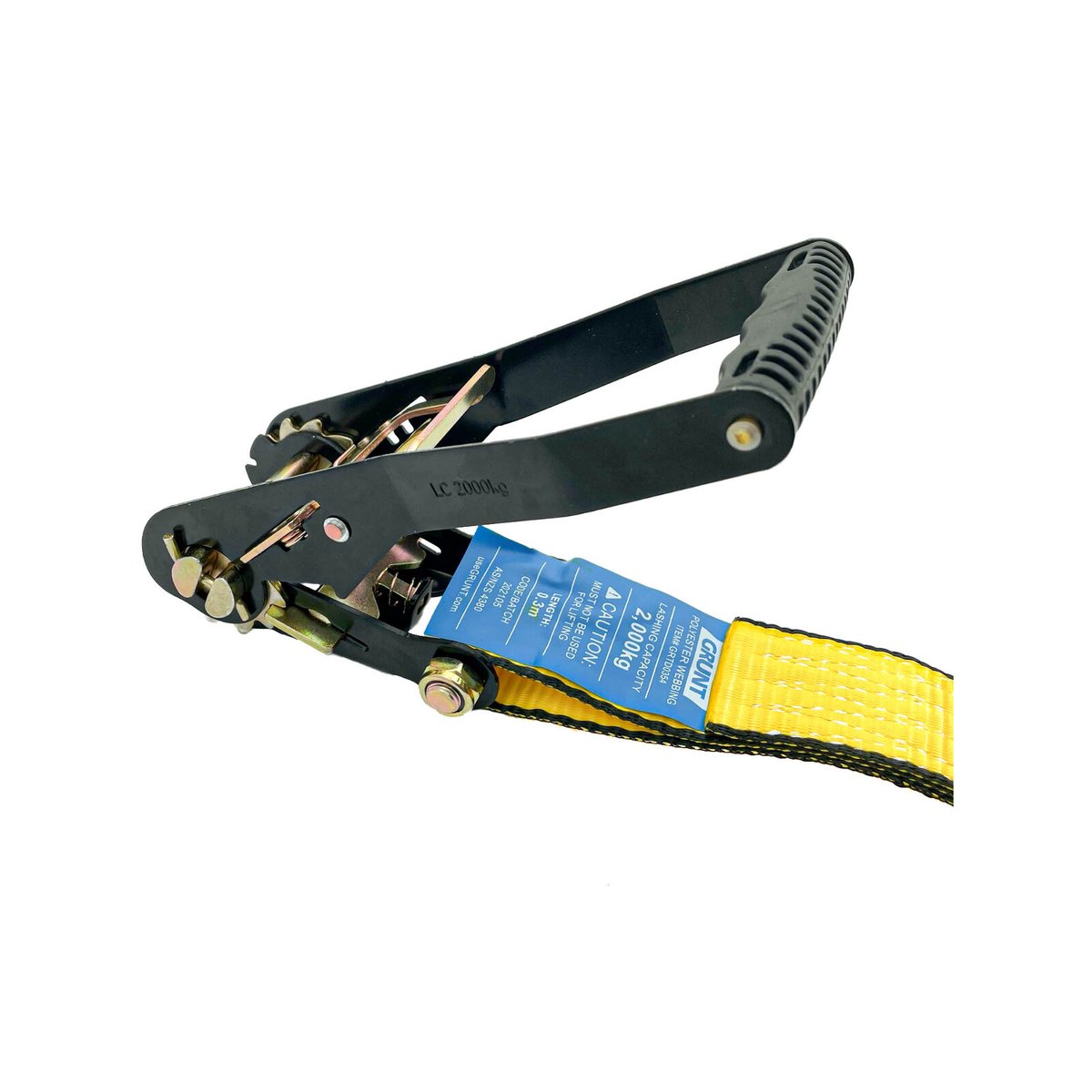 Grunt Ratchet Tie Down - 50mm x 6m - Polyester - 2000kg Capacity - SuperSaverAU - view 4