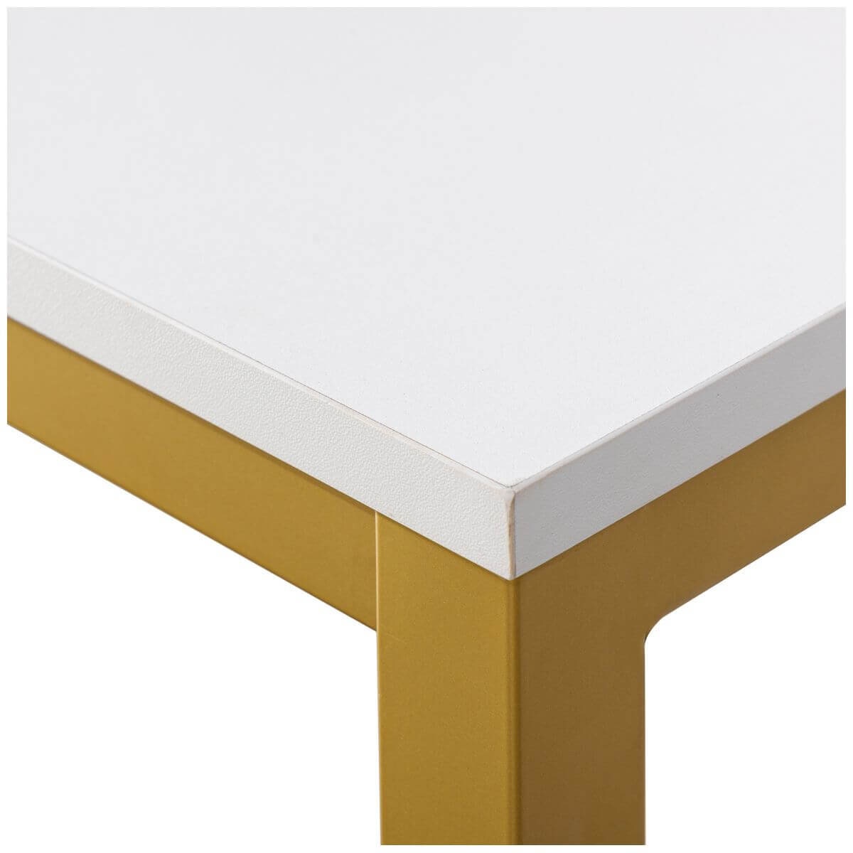 Zinus home office computer desk 160cm - gold frame, wide desktop, durable build - AU-UTDDT1ZC-63G