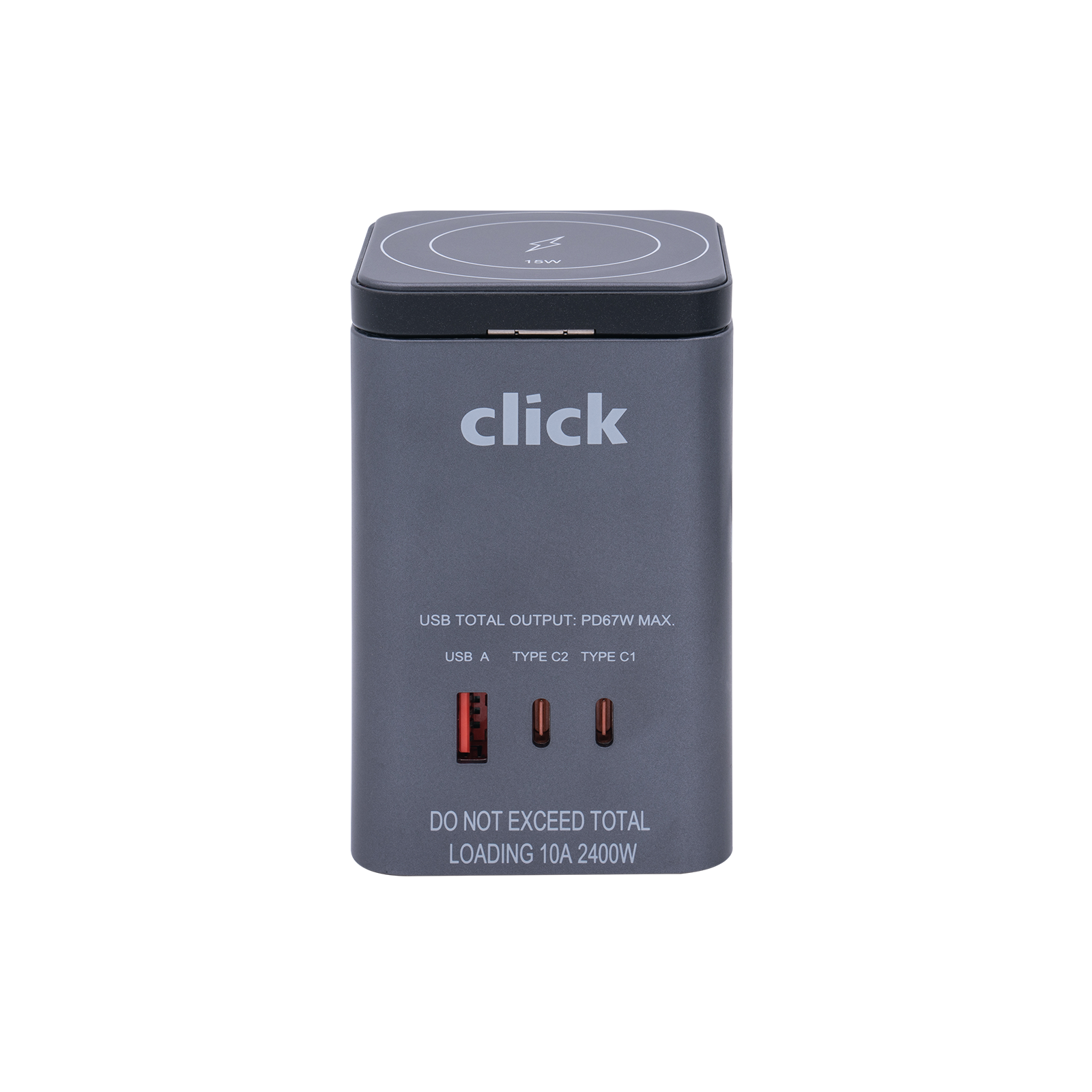 Click Power Station with PD67W USB Charger and 15W Wireless Charger CWPS2PD65