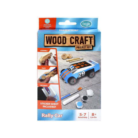 Boyle Wood Craft Project Kit Rally Car DIY Indoor Model