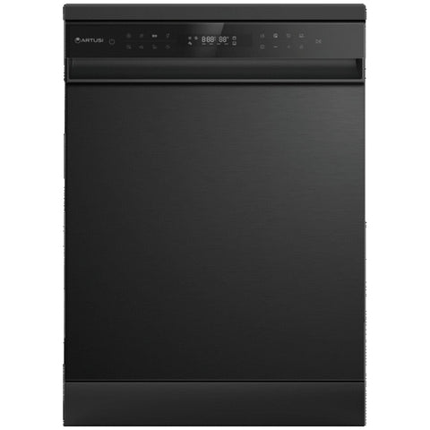 Artusi 60cm Freestanding Dishwasher 15 Place Settings - Matte Black, 8 Programs, Touch Controls - ADW5009MB
