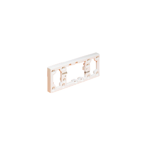 HPM 4 Outlet Powerpoint Mounting Block, 16mm Deep White Plastic 137/1WE