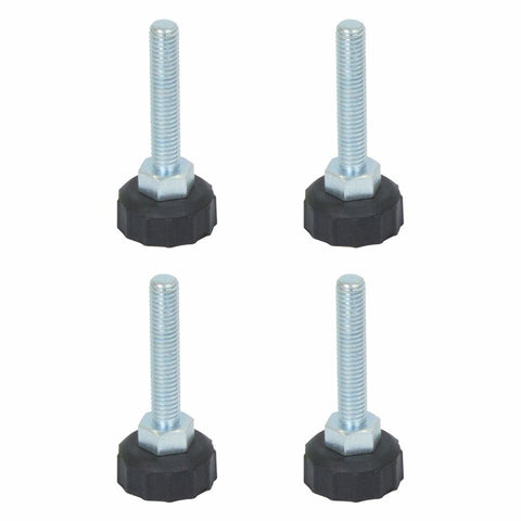 Richmond 50mm x M8 Zinc Plated Fixed Nylon Knob Levelling Foot 4 Pack
