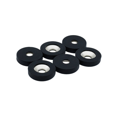 Everhang 26mm Black Countersunk Neodymium Magnetic Hanger - 6 Pack