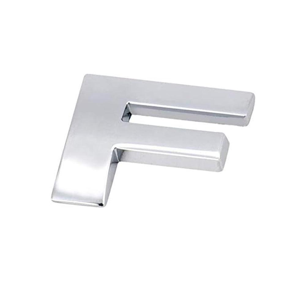 3D Chrome Car Letter Badge Self-Adhesive Emblem - Letter F