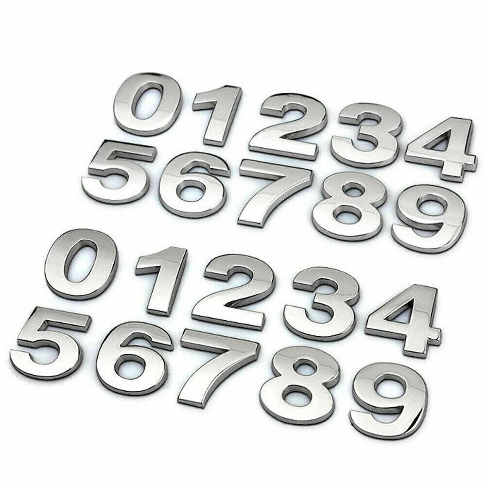 3D Chrome Car Number Badge Self-Adhesive Emblem - Number 4 - view 11