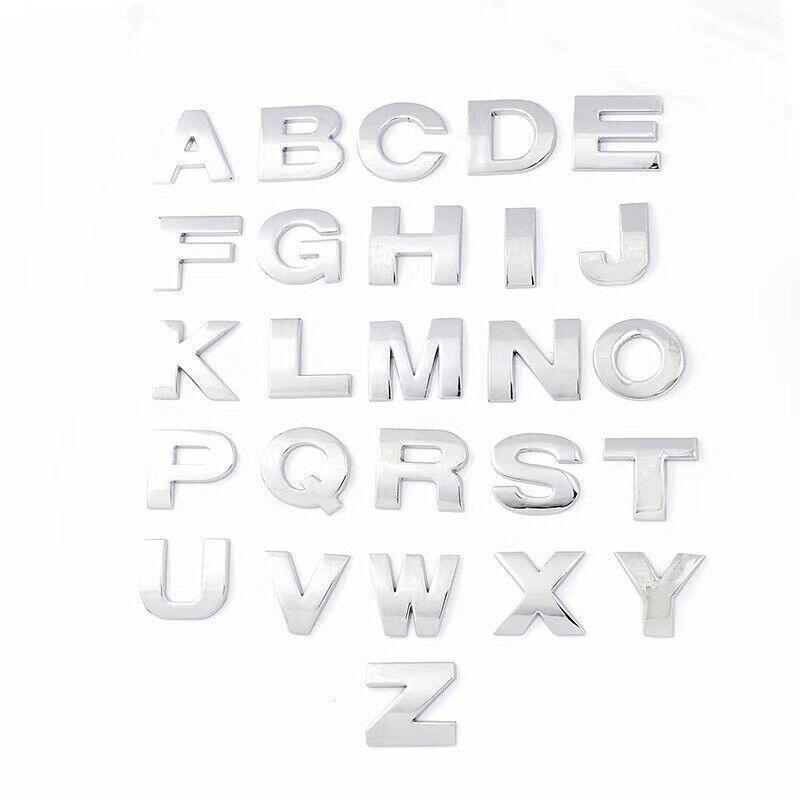 3D Chrome Car Number Badge Self-Adhesive Emblem - Number 5 - view 3