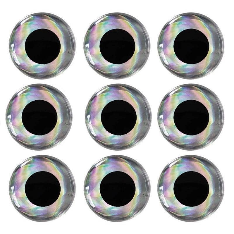 3D Holographic Fishing Lure Eyes - 3 mm, Silver, Pack of 100 - view 3