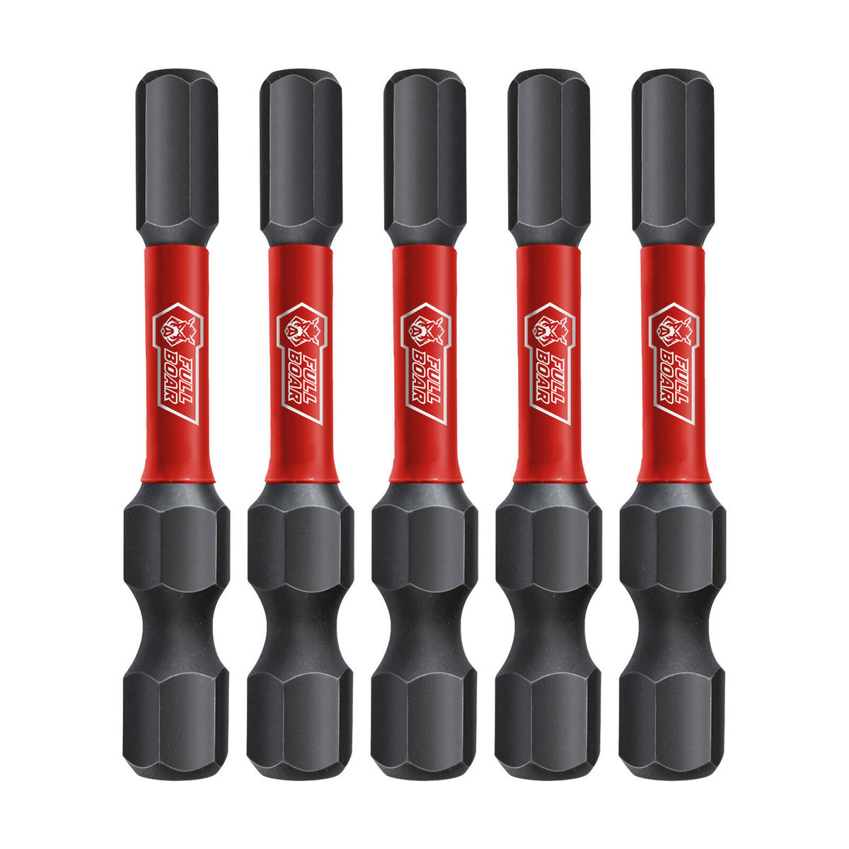 Full Boar 50mm HEX5 Impact Torsion Bit S2 Steel - 5 Pack