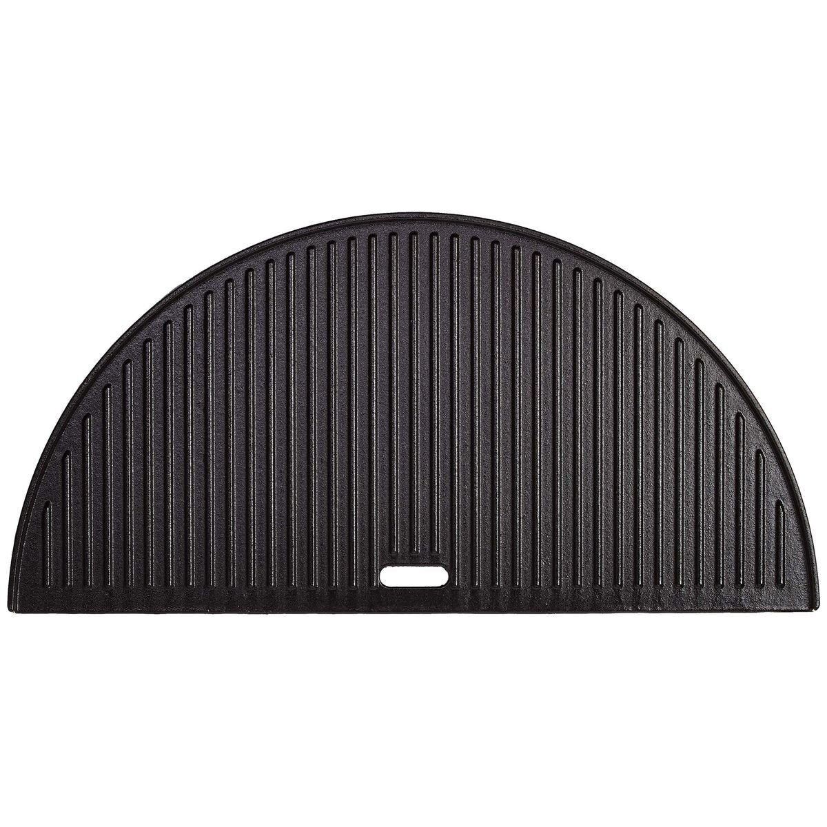 Kamado Joe Big Joe half moon cast iron reversible griddle - Smooth and ribbed sides - BJ-HCIGRIDDLE