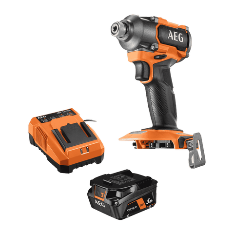 AEG 18V Brushless Cordless Impact Driver Kit A18IDB51 - Battery & Charger