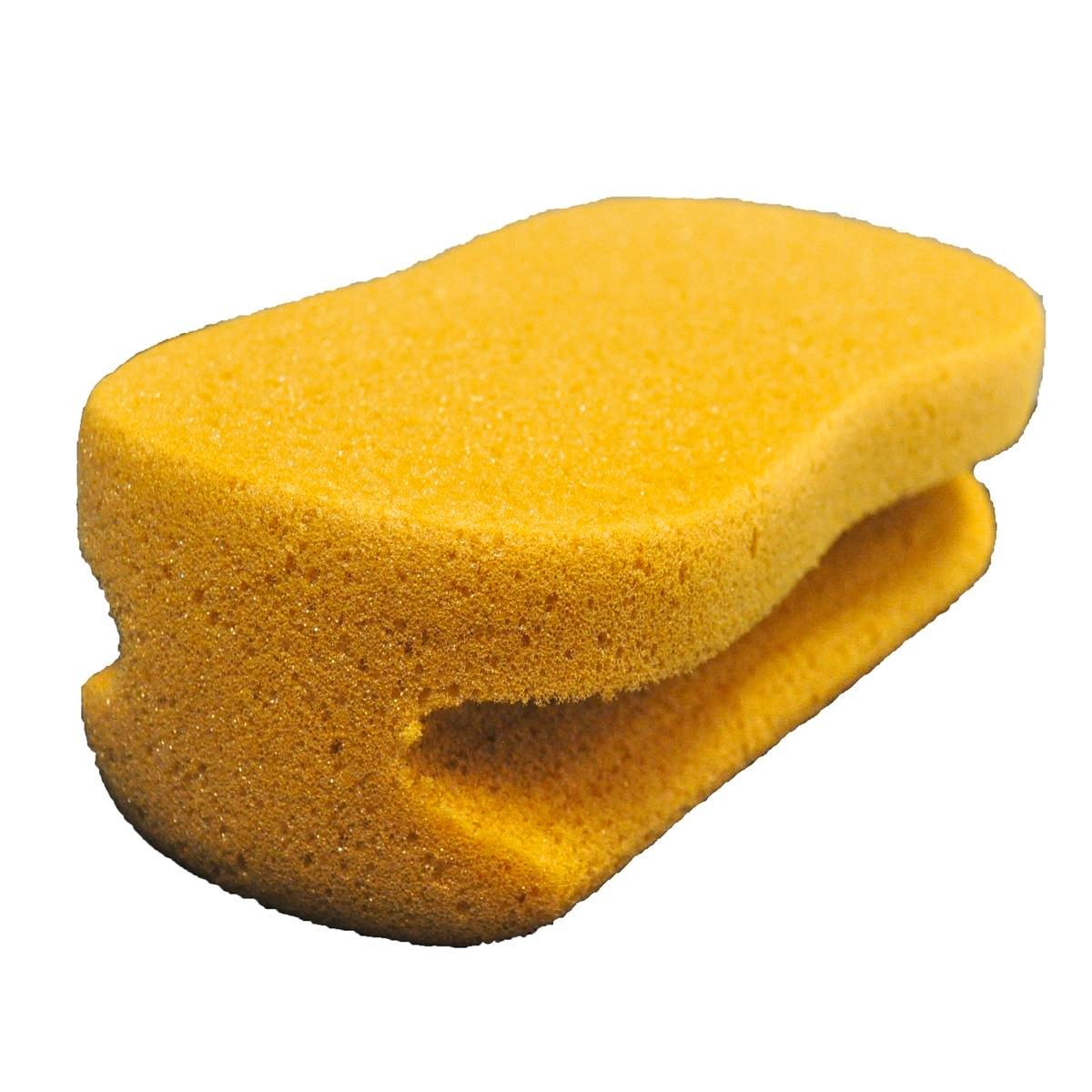 QEP Easy Grip Grout Cleaning Sponge 110mm - Ergonomic, Yellow