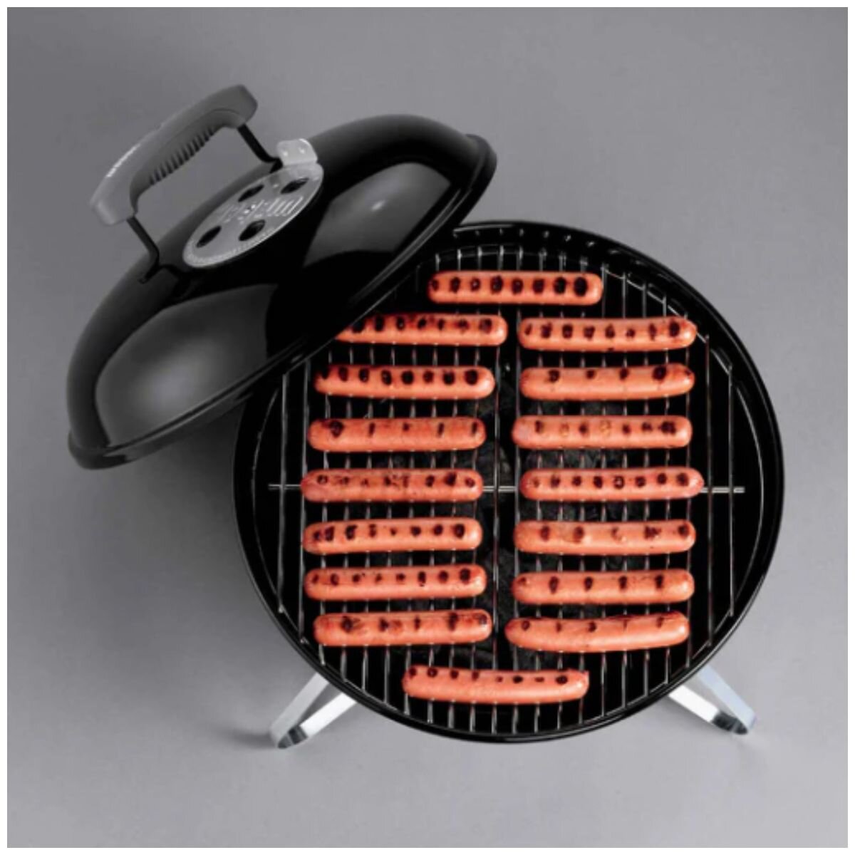 Weber Smokey Joe Portable Charcoal BBQ - Black - Adjustable Air Vents - 10 Year Warranty - K10024