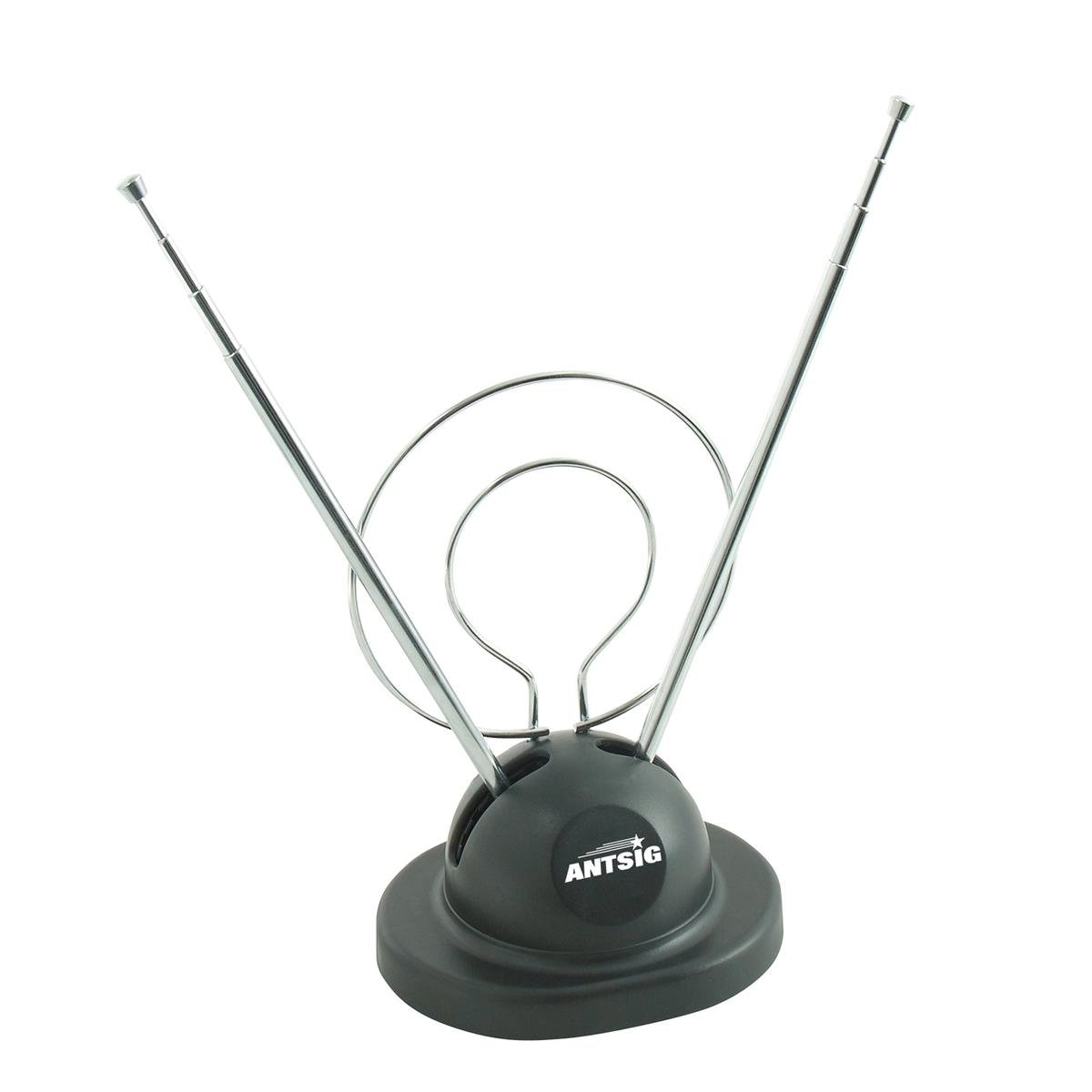 Antsig Indoor Digital Antenna - 14 x 26cm - Black - Non-Tip Design - SuperSaverAU - view 1