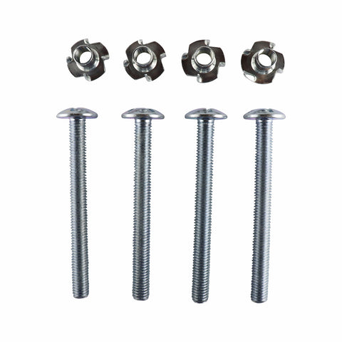 Everhang M10 x 100mm Zinc Plated Tee Nut and Bolt - Steel, 4 Pack