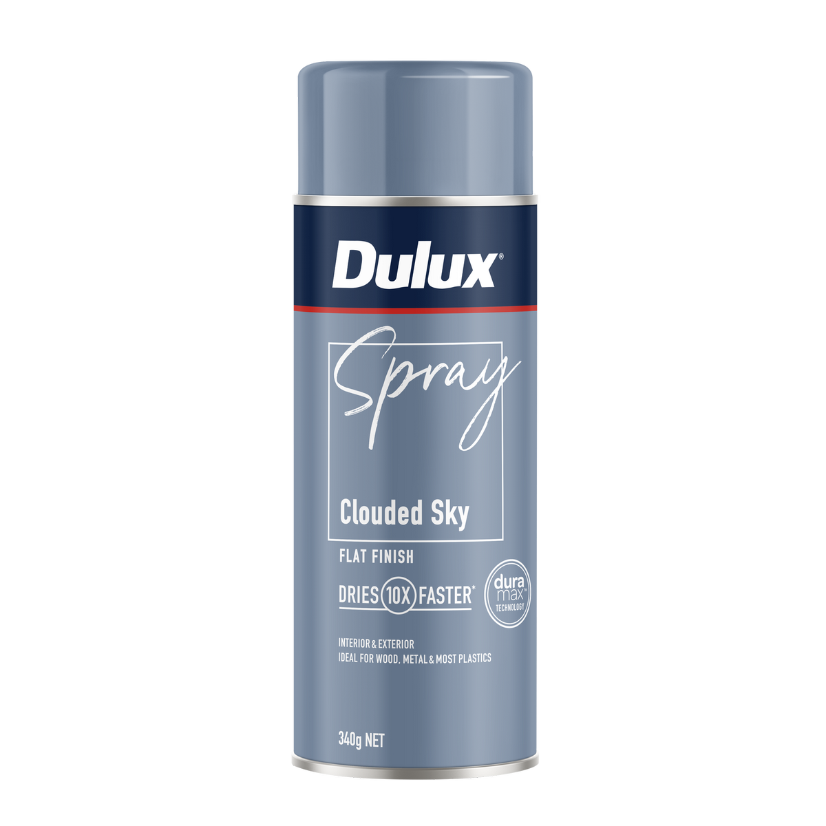 Dulux Spray Paint 340g Flat Clouded Sky - Fast Drying - Self-Priming - SuperSaverAU - view 1