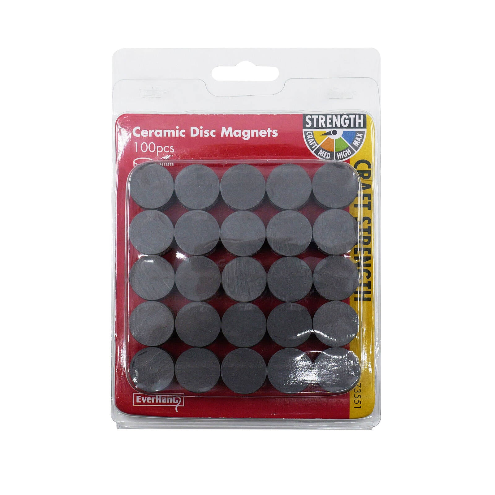 Everhang 20mm Black Round Ferrite Disc Magnet - 100 Pack