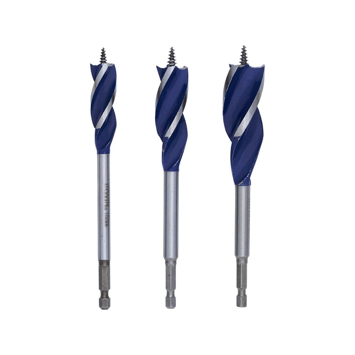 IRWIN 3 Piece Speedbor Max Auger Bit Set, Steel, 16 20 25mm, 6mm Shank