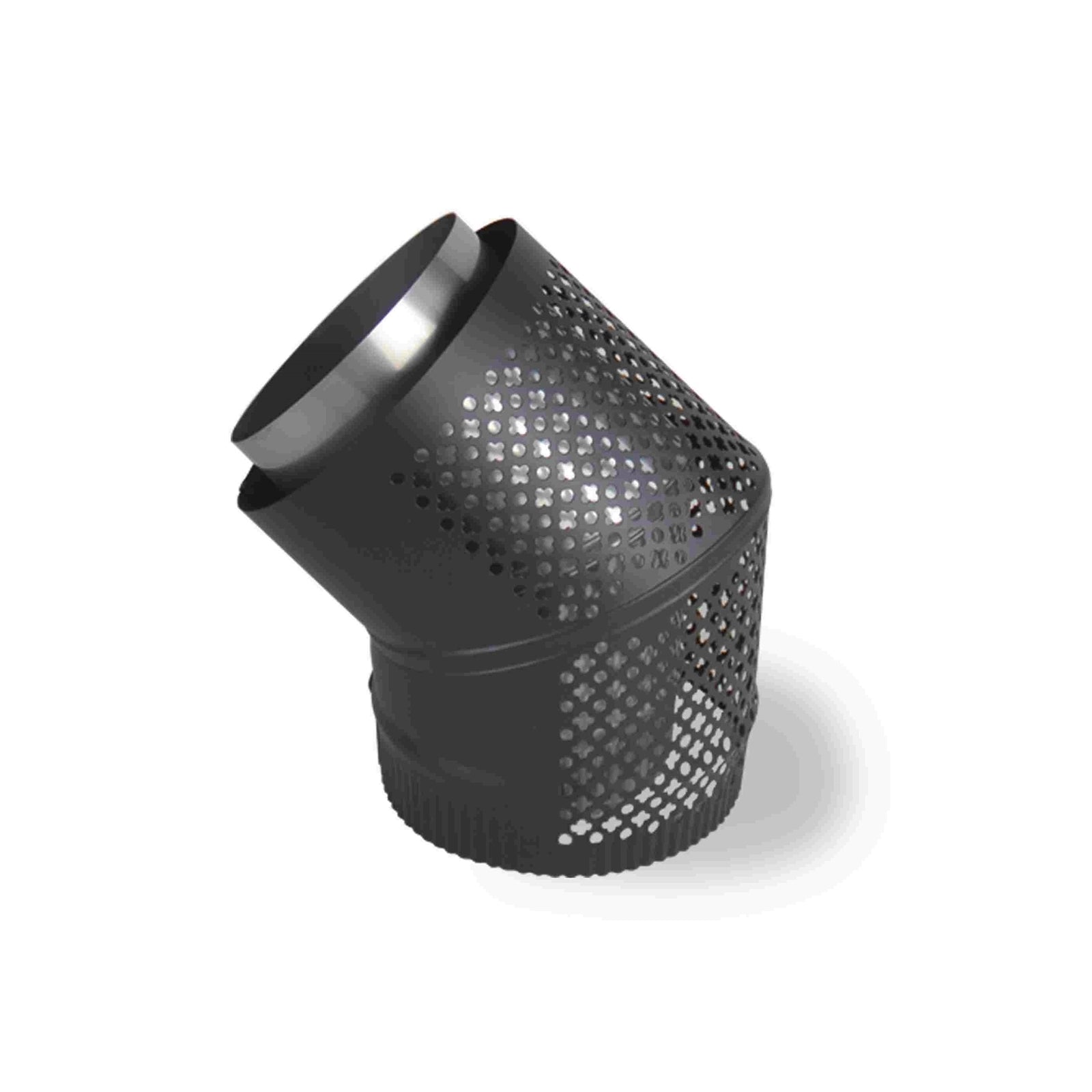 Scandia 45 Degree Rear Facing Bend Flue Kit Black Mesh 304 Stainless Steel