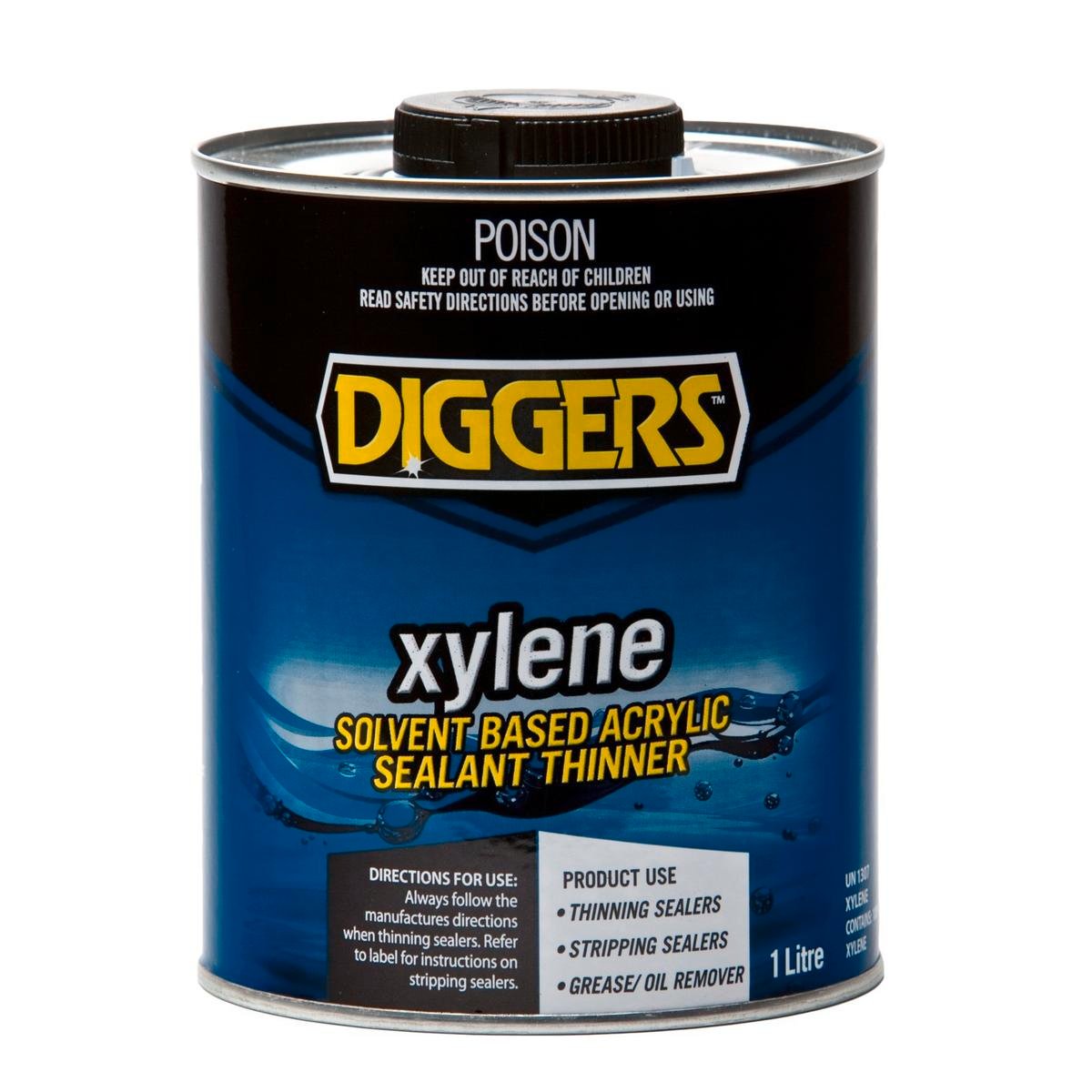DIGGERS 1L Xylene Solvent Concentrated for Thinning & Stripping Sealers