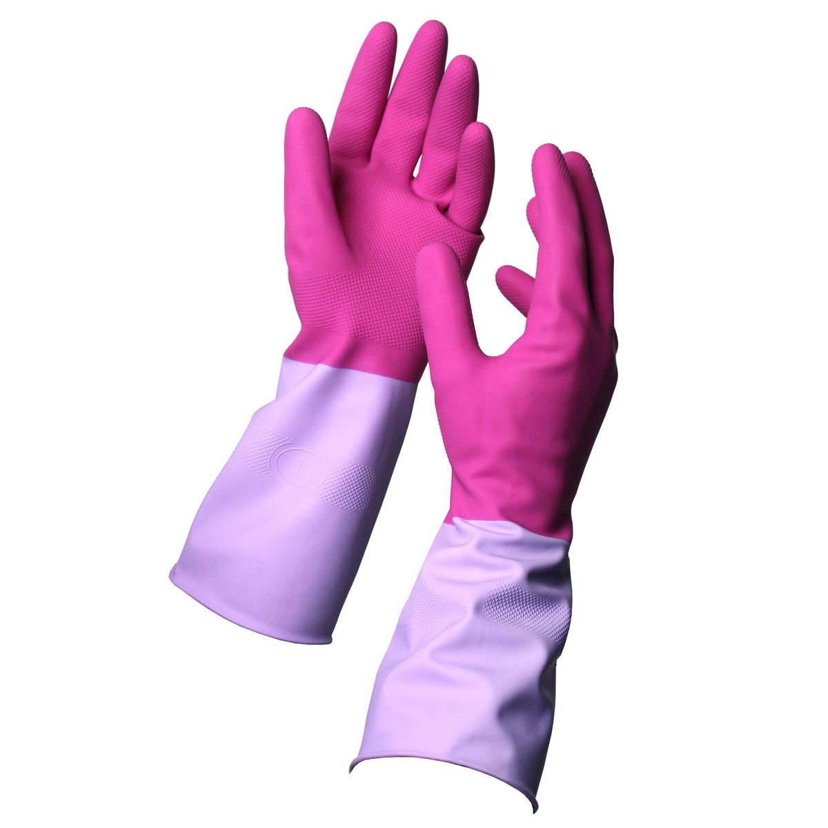 Sabco Antibacterial Latex Gloves Small 1 Pair Pink Purple