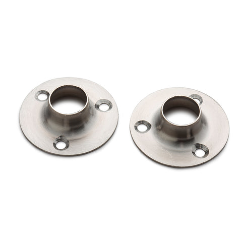 Sandleford 16mm Stainless Steel Round Flange Fitting Rod 2 Pack