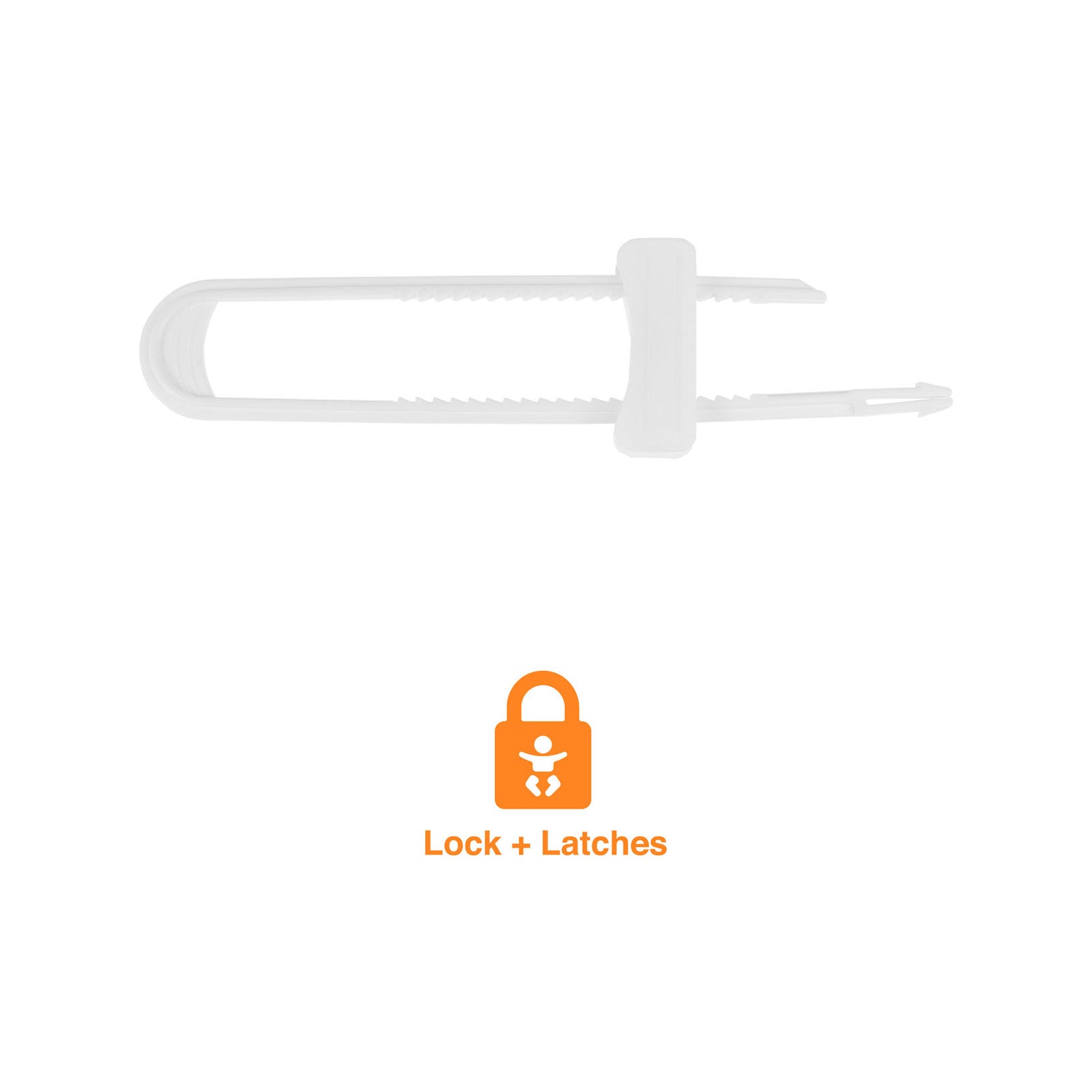Perma Child Safety White Adjustable Sliding Cabinet Locks - 6 Pack