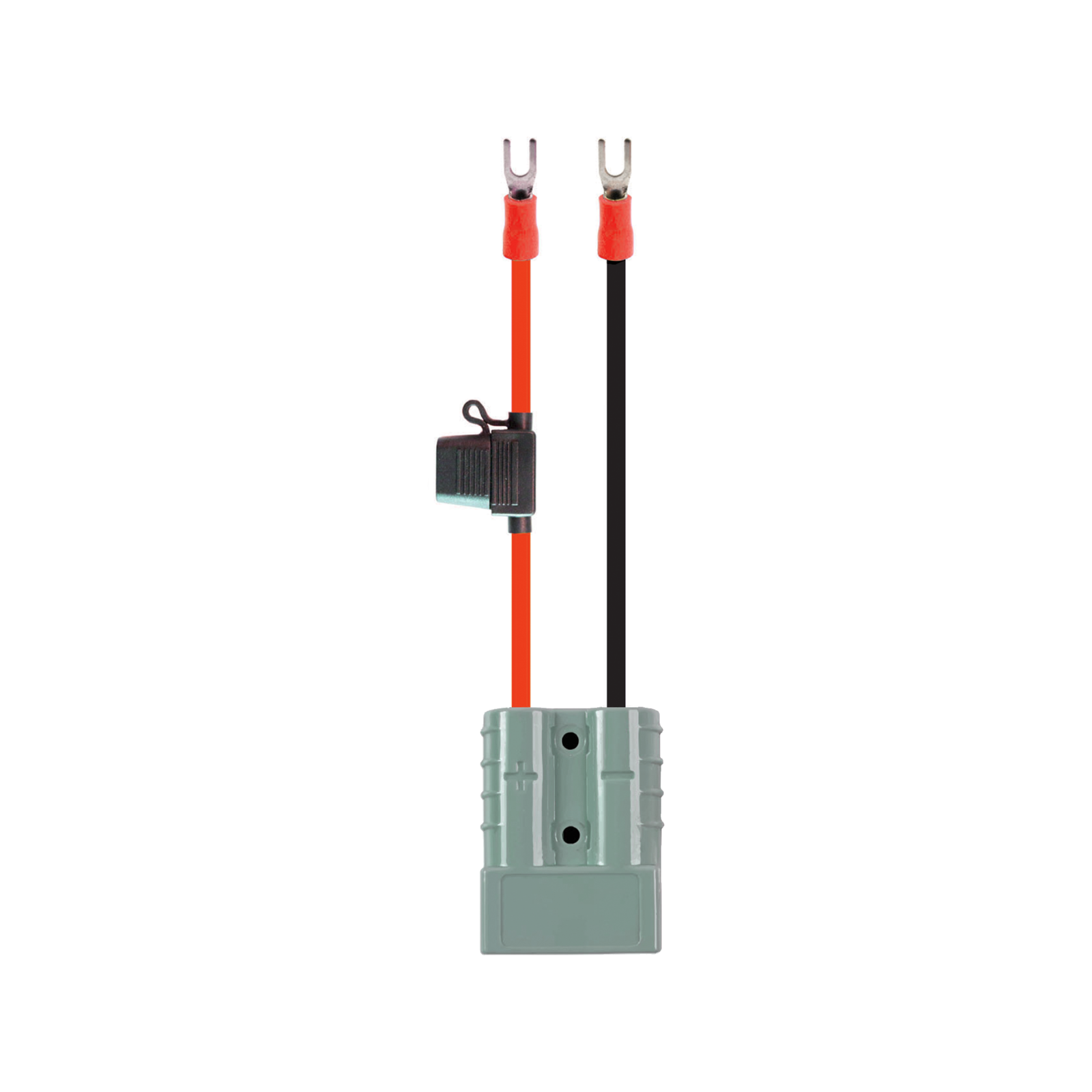 KT Solar HD 50A Connector to 3mm Red Fork Terminals with 20A Fuse KT70573