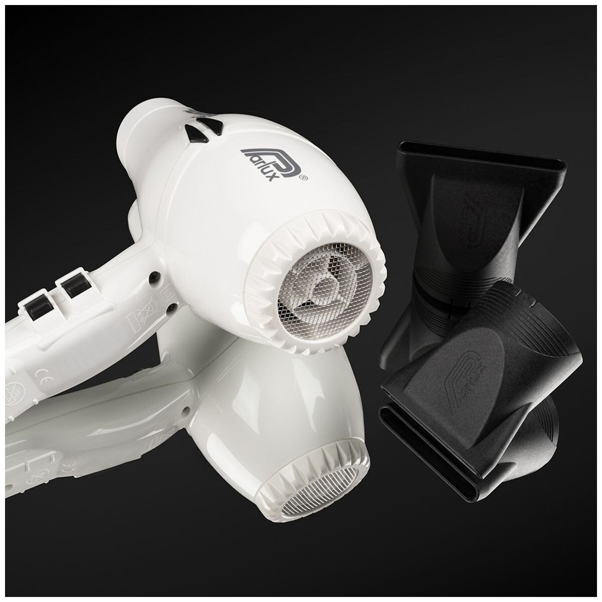 Parlux Advance Light Ionic and Ceramic Hair Dryer 2200W - White - Quiet Operation - 150088