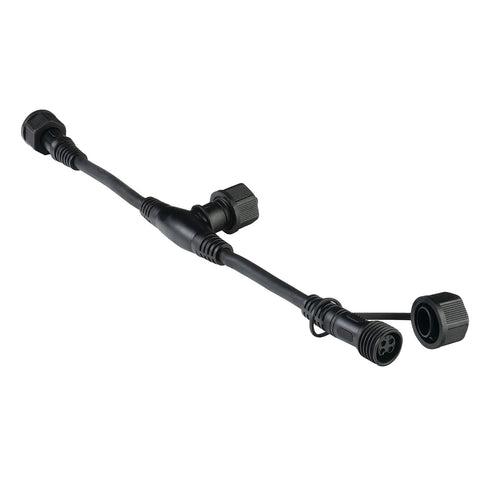 Brilliant 12V Black T-Piece RGB Garden Light Connector 20936/06
