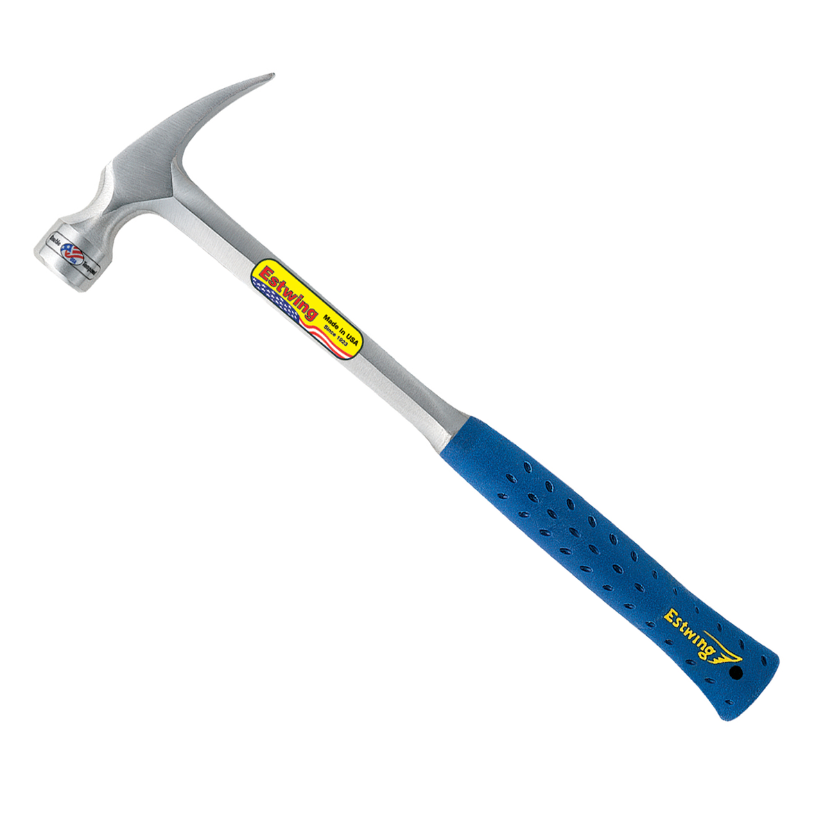 Estwing 28oz Vinyl Grip Framing Hammer, One-Piece Polished Steel, 406mm Handle