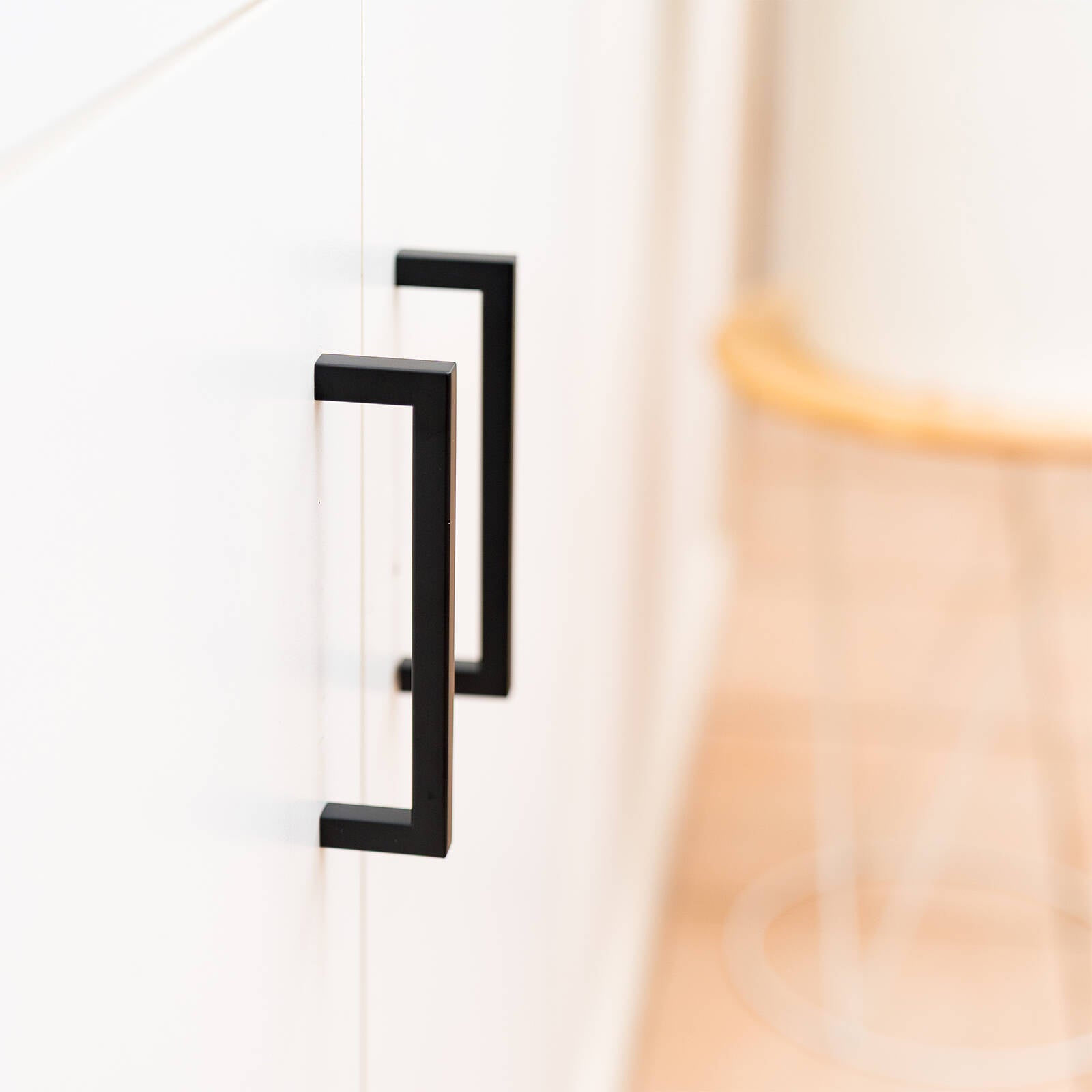 Taskmaster 128mm Matte Black Hollow Square Steel Cabinet Handle