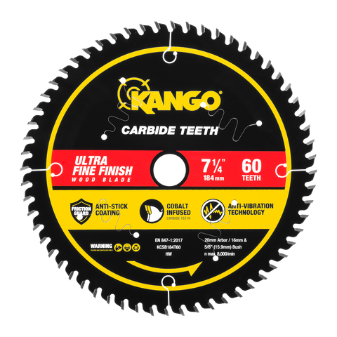 Kango 184mm 60T Wood Circular Saw Blade for Clean Cuts in Timber