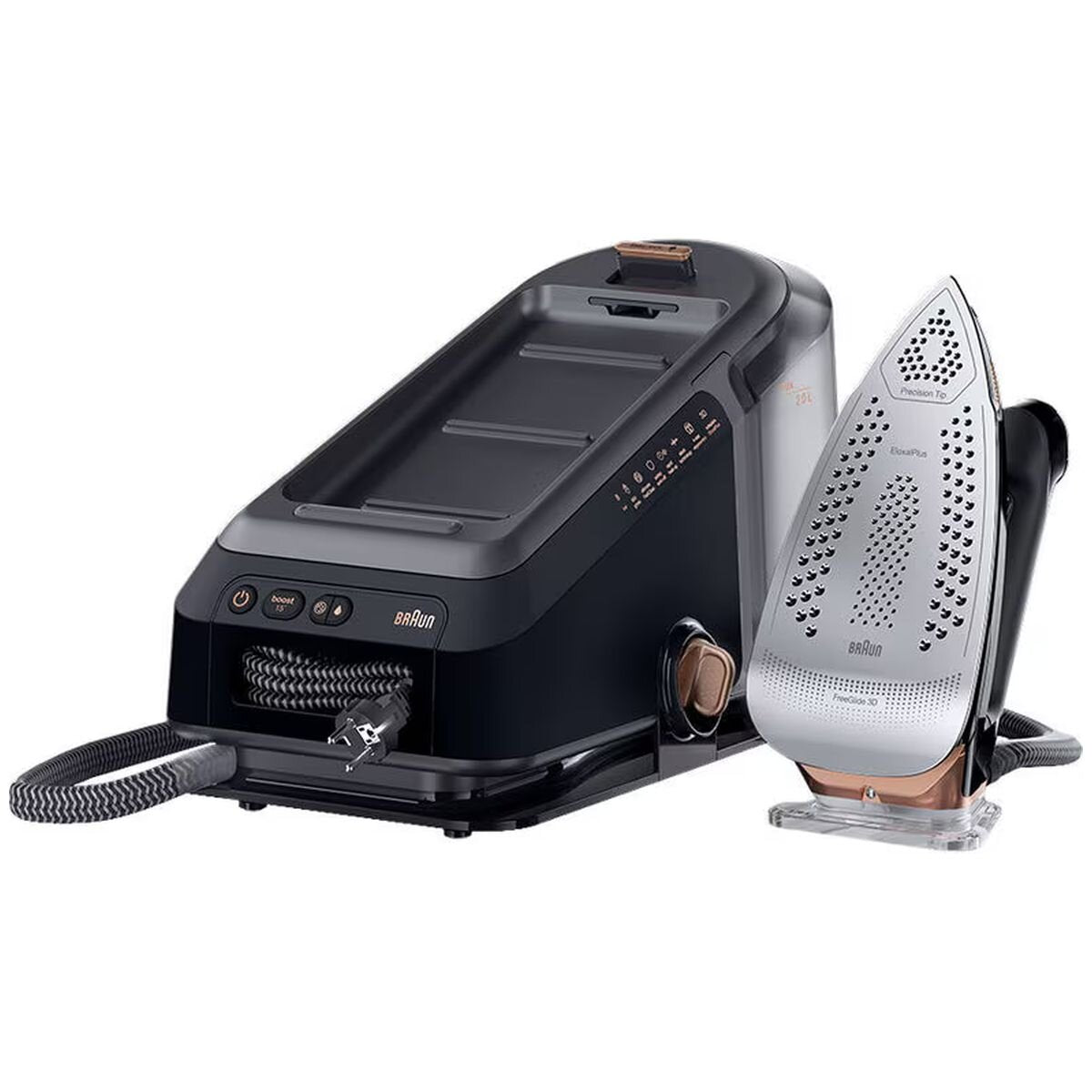 Braun CareStyle 7 Pro Steam Generator Iron 2400W - 2L Tank, 8bar Pressure, 600g/min Steam Shot - IS7285BK