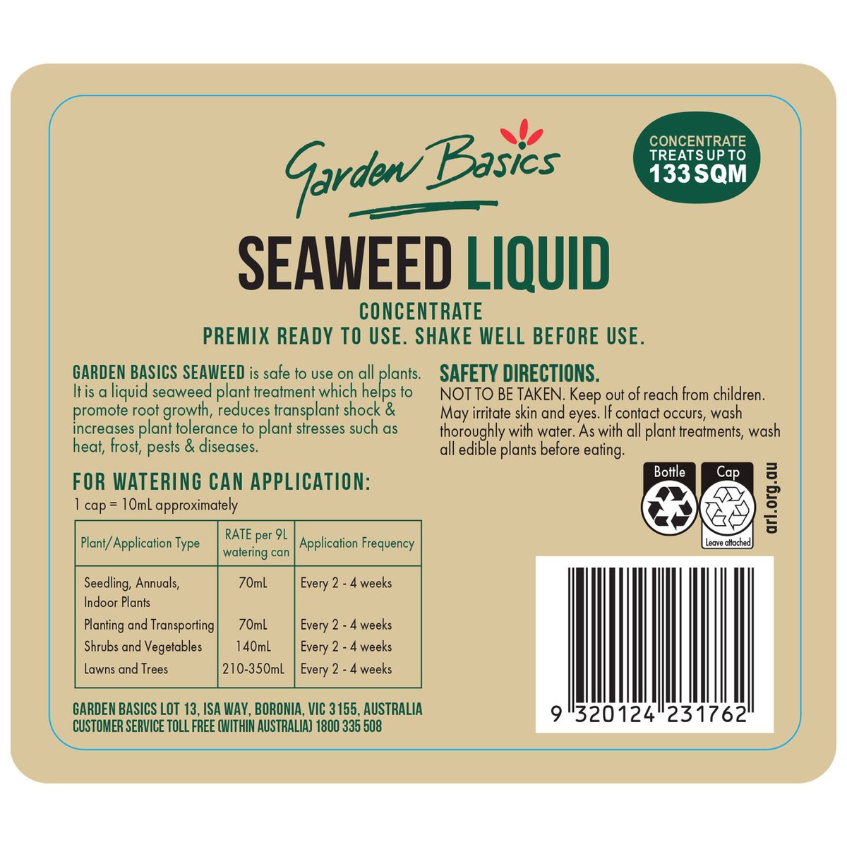 Garden Basics Liquid Seaweed - 2L - Liquid - Safe for Vegetables - SuperSaverAU - view 2