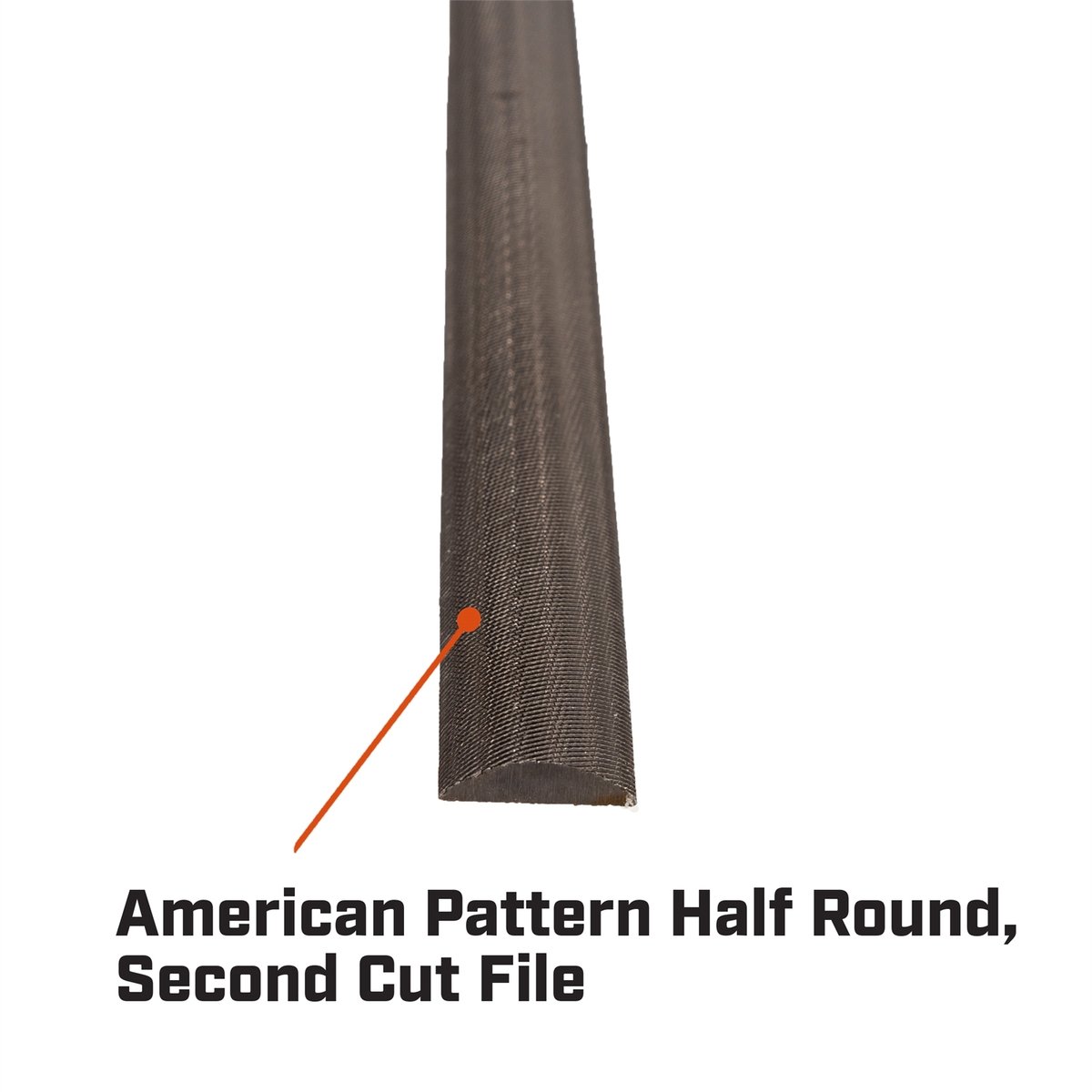 Crescent Nicholson Half Round Second Cut File 200mm 8" - Steel - SuperSaverAU - view 3