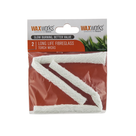Waxworks 22cm Fibreglass Torch Wick - 2 Pack