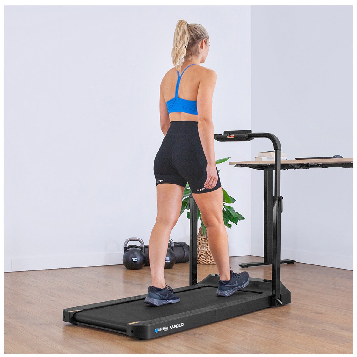 Lifespan Fitness V-FOLD Treadmill with SmartStride - 1.25 CHP Brushless Motor, Foldable - LFTM-VFOLD