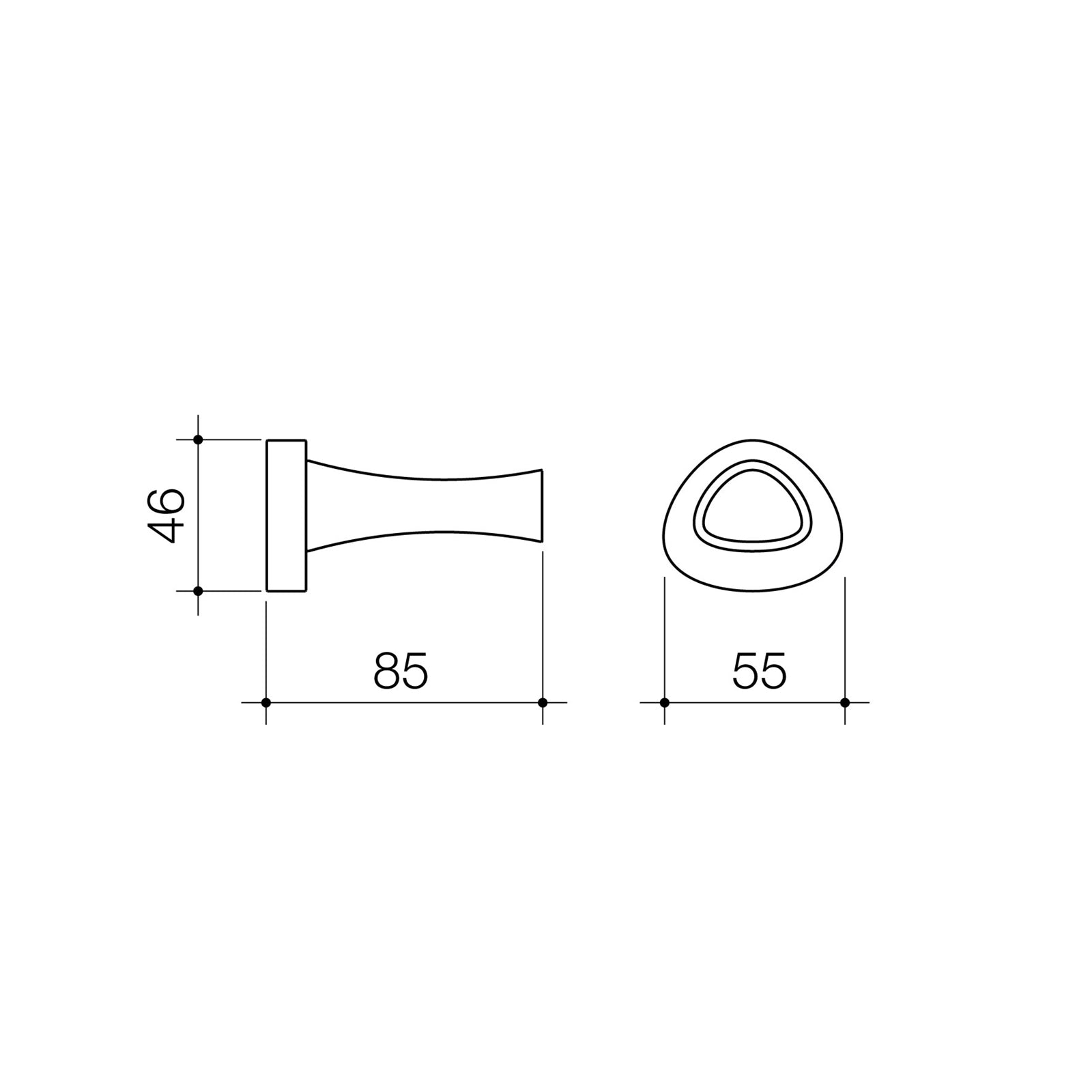 Caroma Acacia Single Robe Hook Polished Chrome Brass
