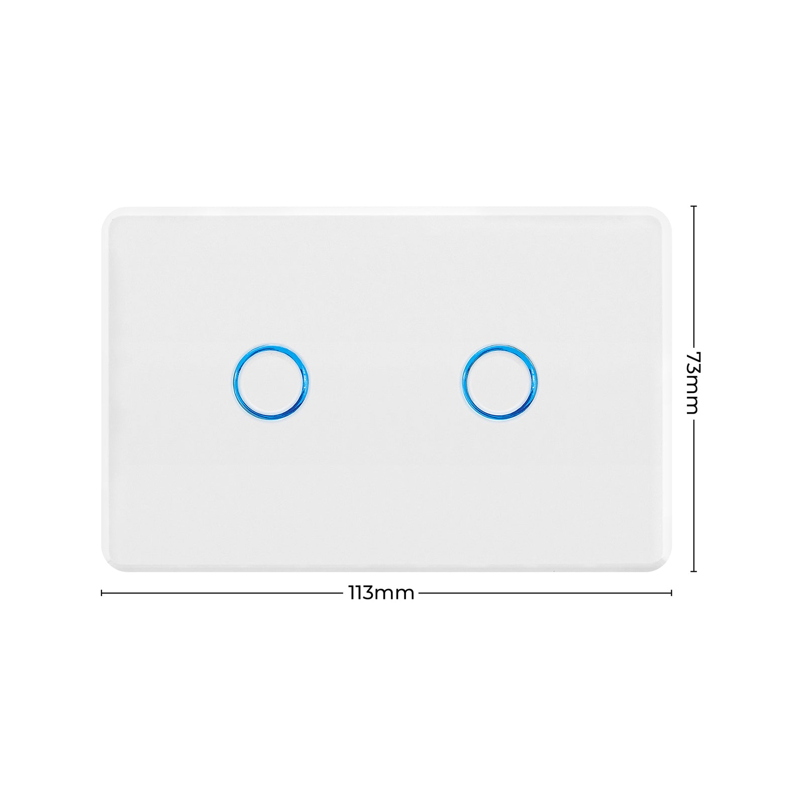 DETA 2 Gang Touch Activated Light Switch, 250V 6912B