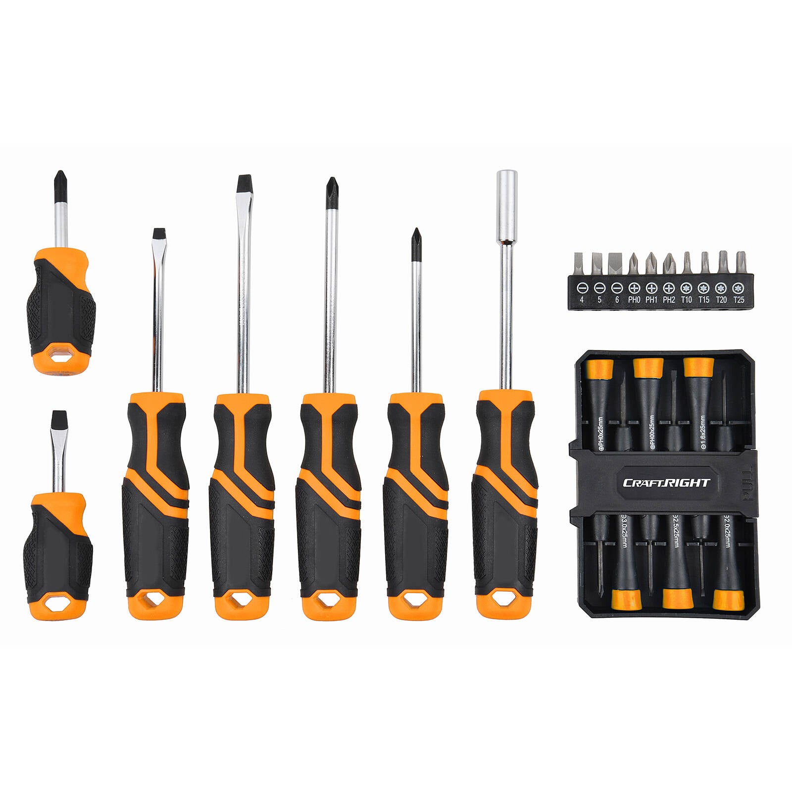 Craftright 23 Piece Screwdriver Set with Precision Drivers and Bits