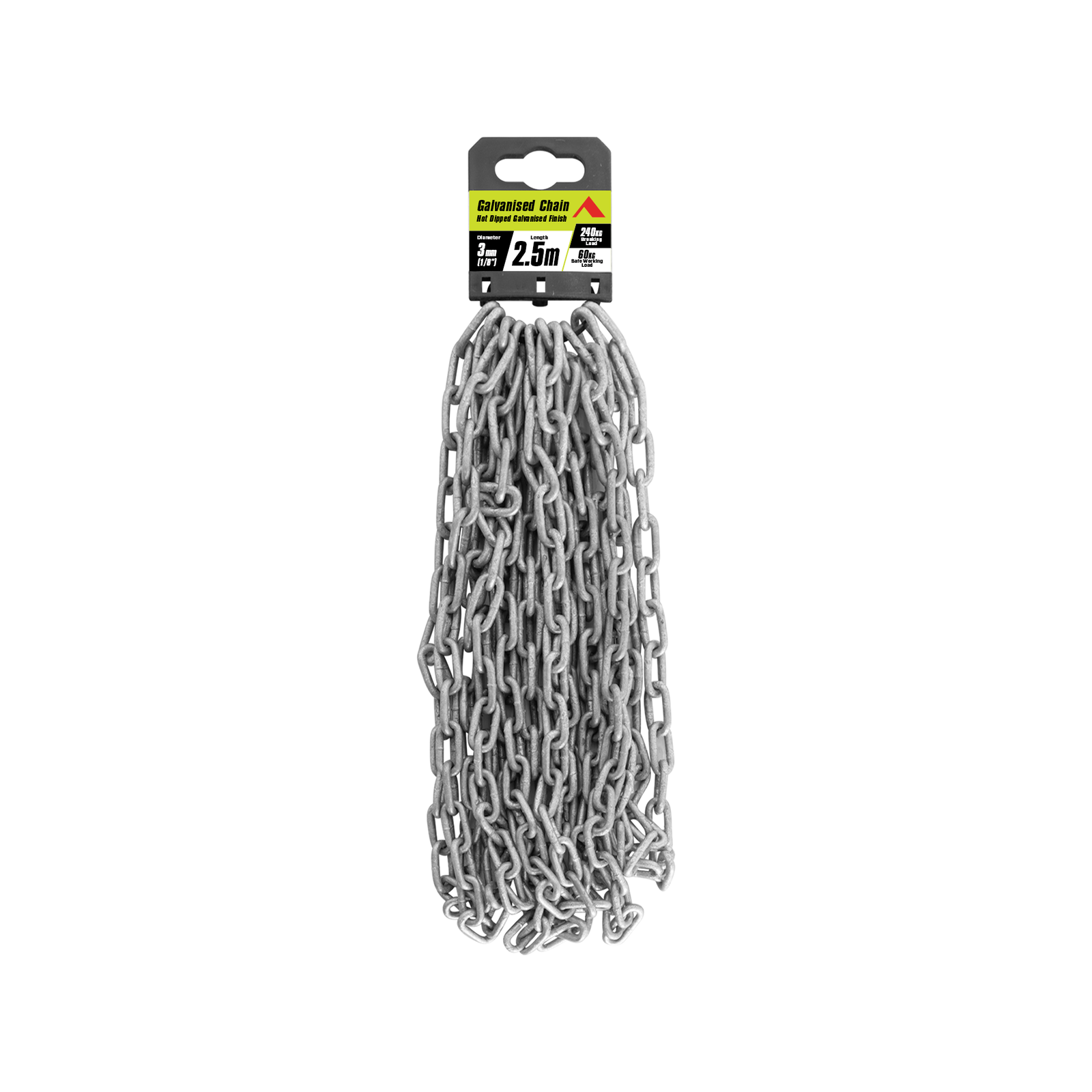 Pinnacle 3mm (1/8") x 2.5m Hot Dipped Galvanised Chain